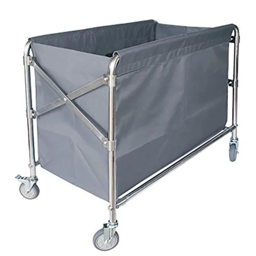 

Trolley On Wheels Tool Folding Linen Car with Universal Wheel, Mobile Storage Trolley for Hotel/Lobby, Space Saving Clubs Rolli