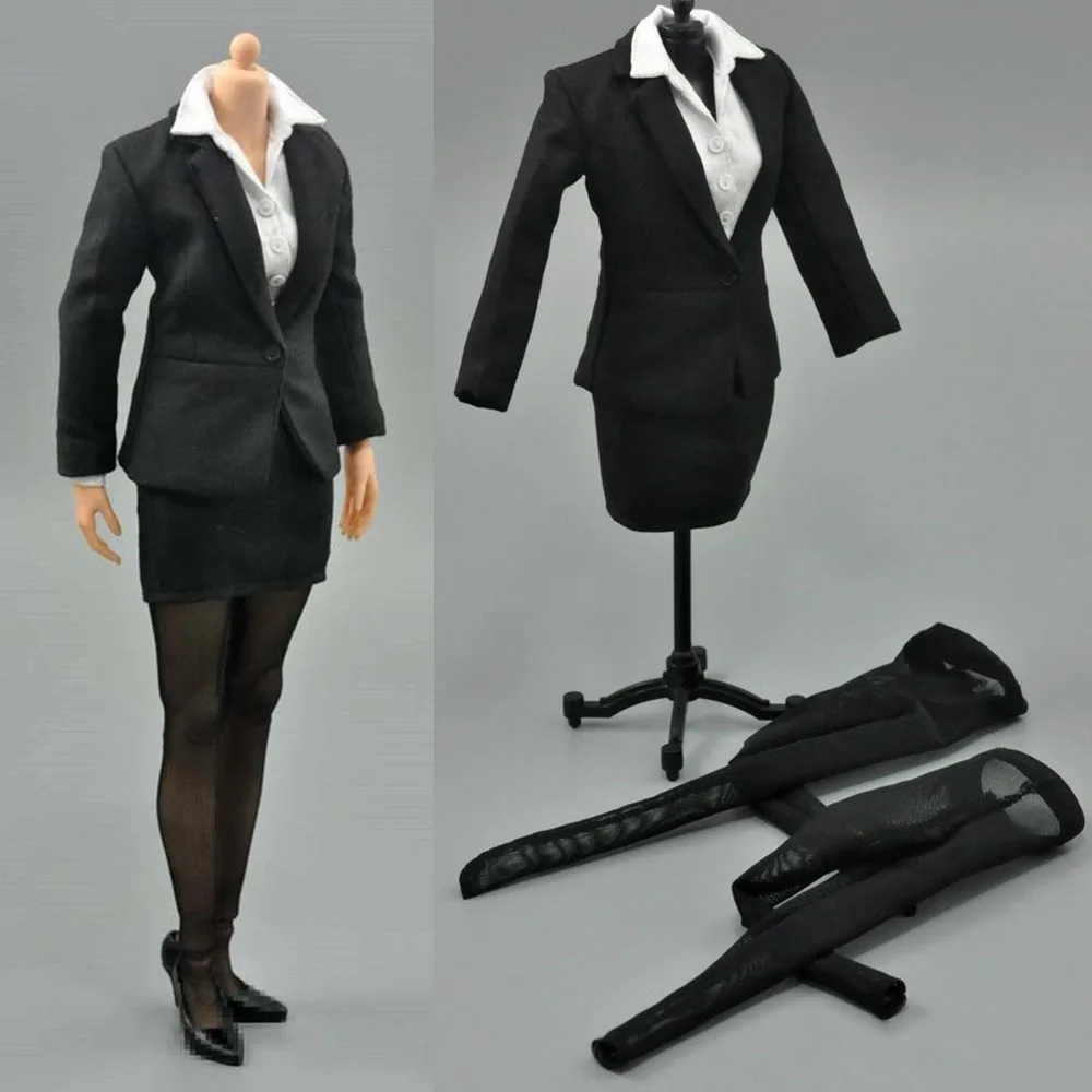 

ZY TOYS 1/6 Female Business Office Pencil Skirt Shirt Suit Clothes Set Fit 12" Female Soldier Action Figure Body Dolls