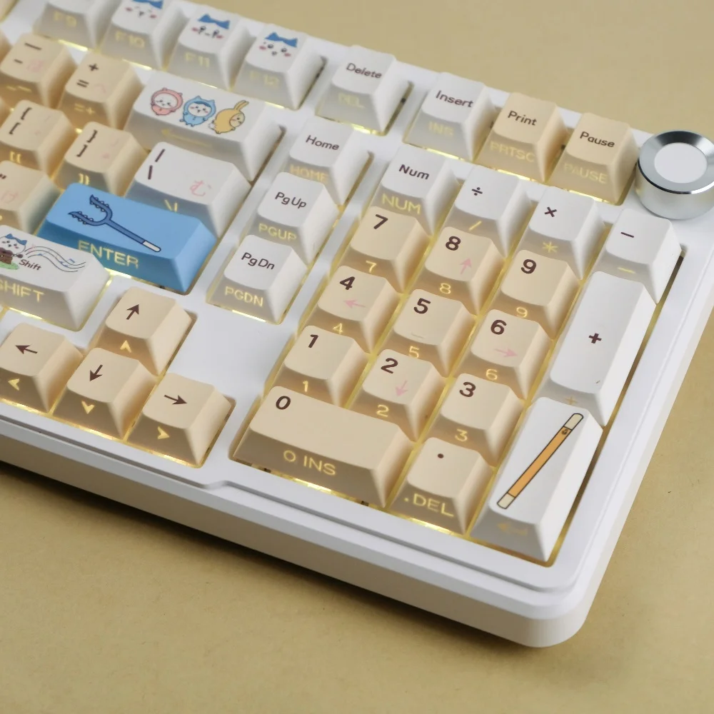 Side engraved keycap cute original high cartoon sublimation light transmission button