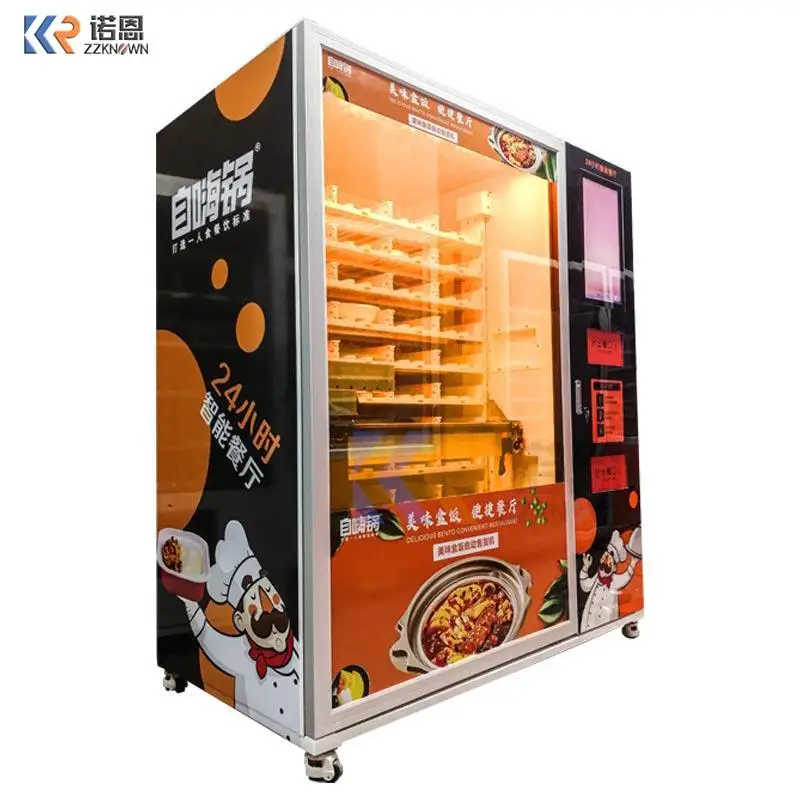 24 Hours Hot Bread Sandwich Hamburger Vending Machine With Microwave And Oven Heating Function