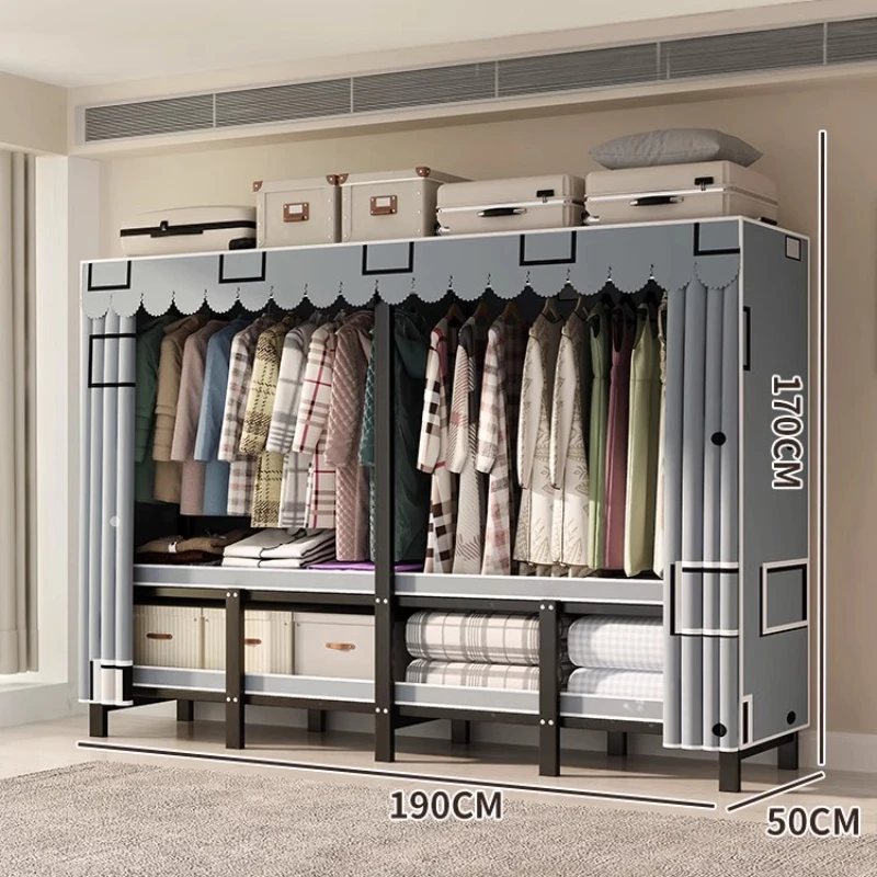 خزائن ملابس معلقة كبيرة من القماش عرض منزل للبالغين خزانة قابلة للطي منظم غرفة النوم أثاث Roupeiros De Quarto #6