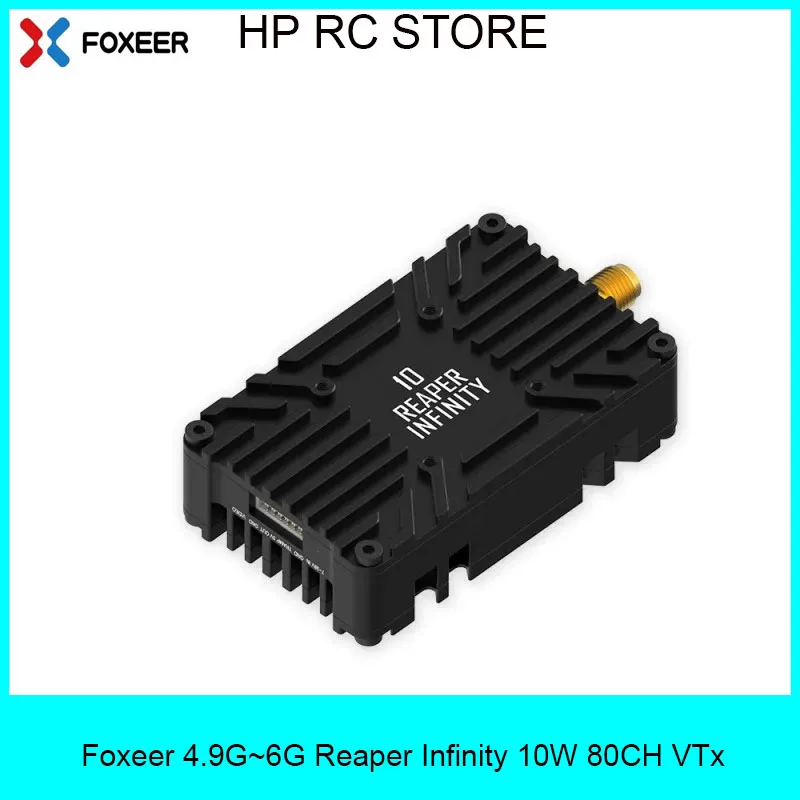 Foxeer Reaper Infinity FPV VTx - 4.9G~6G, 5W/10W สลับได้, 80CH, ความหน่วงต่ำ, สำหรับโดรนแข่ง/ฟรีสไตล์ FPV