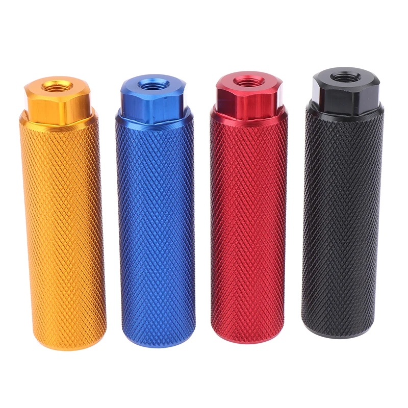 1pc Alloy Foot Stunt Peg For BMX Bike Fit 3/8 Inch Axle Footrest-Lever Cylinder Grip Non-Slip Axle Foot Pegs Bicycle Accessories