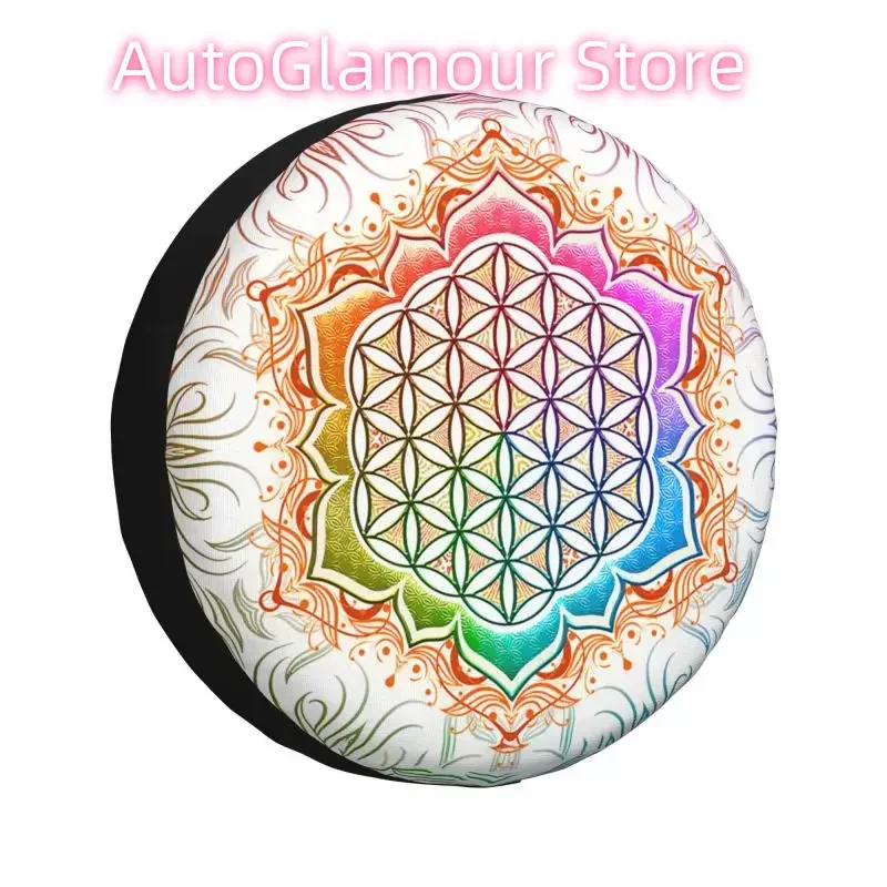 

Чехол для шин Flower Of Life Lotus 4WD 4x4 RV Сакральная геометрия Мандала, защита запасного колеса для Honda CRV 14 дюймов, 15 дюймов, 16 дюймов, 17 дюймов