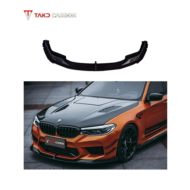 

TAKD Carbon High Quality Universal Rear Spoilers Dry Carbon Fiber Front Bumper Lip Diffuser for bmws M5 F90 2018-2019
