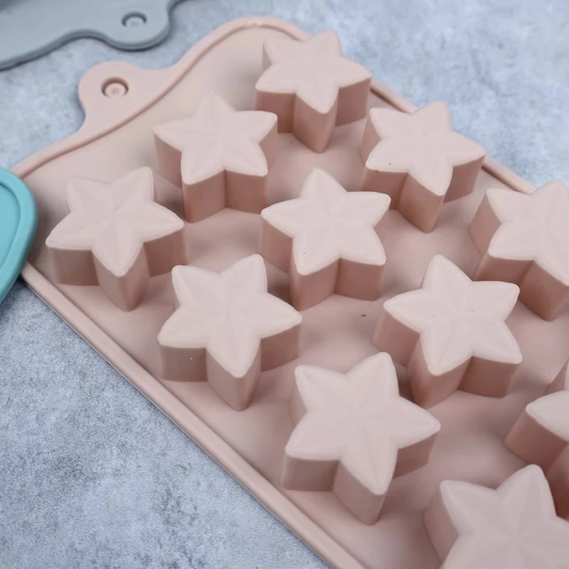 Five-pointed Star Silicone Ice Tray DIY Handmade Candy Chocolate Mold Three-dimensional Fondant Baking Shape