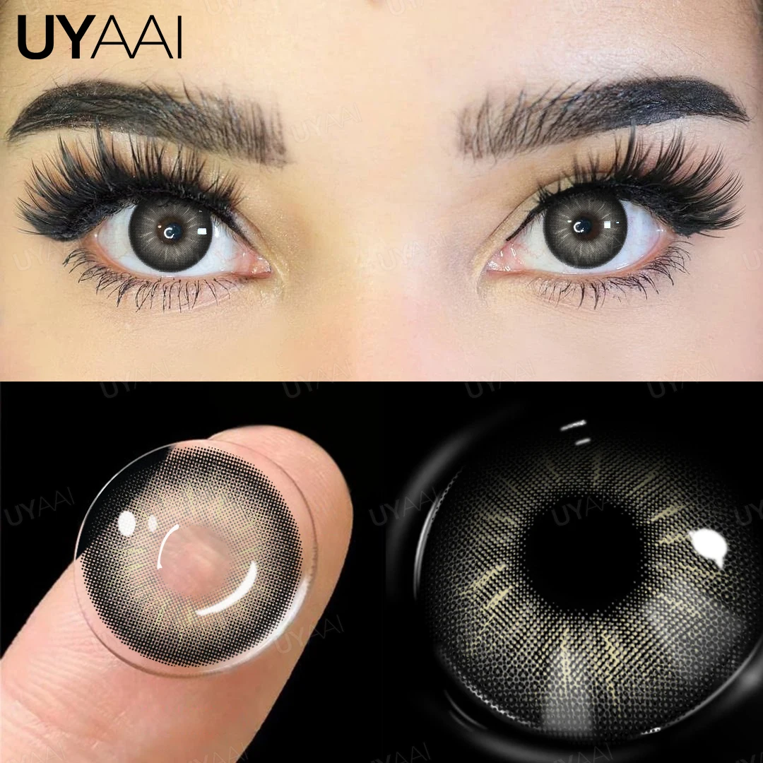 UYAAI  Colored Contact Lenses for Eyes Blue Eyes Lenses Natual Look Brown High Quality Natural Colored Lens Makeup Colorcon