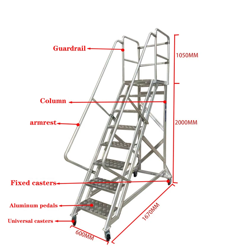 yyhcIndustrial maintenance platform ladder escalator warehouse pickup step walking maintenance platform walkway