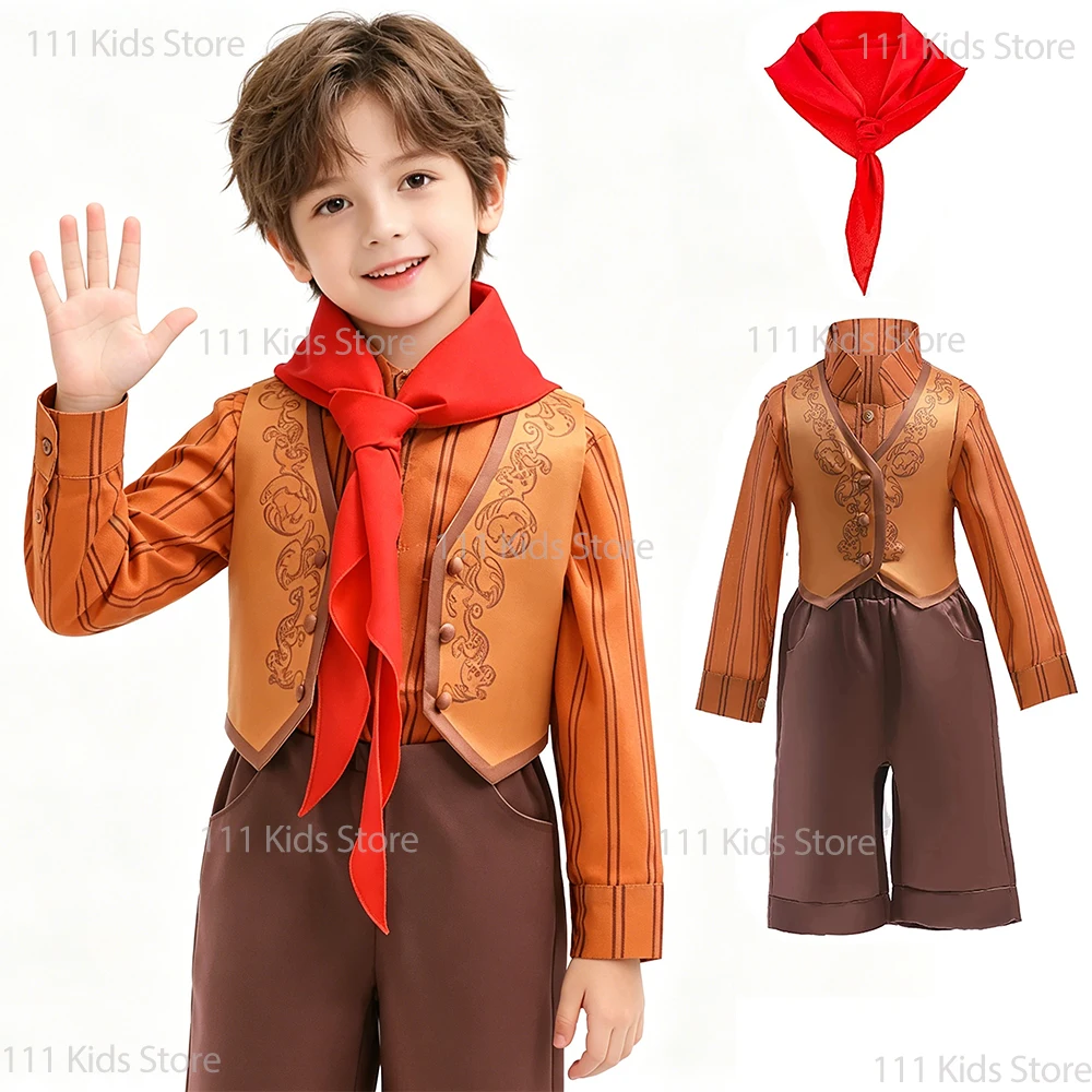 1-6 Years Children's Perform Clothing for Birthday Party Dress Up Boys Sets Anime Encanto Antonio Cosplay Costume 4Pcs Clothes