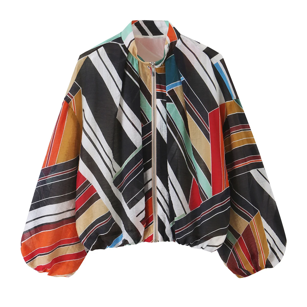 KONDALA Chic 2026 Herbst Damen Vintage-Print Anzüge Reißverschluss-Pilotenjacke + Asymmetrischer Langer Midi-Rock Modische Damen-Freizeitsets – Detail 3