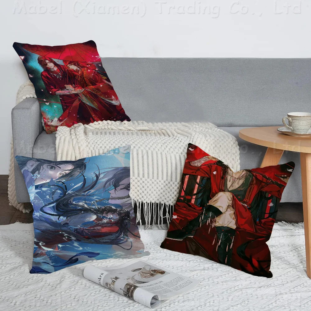 BL Anime Heaven Official's Blessing Hua Cheng Xie Lian Personalized Picture Text Home Decorative Pillows Household Gifts 45x45cm