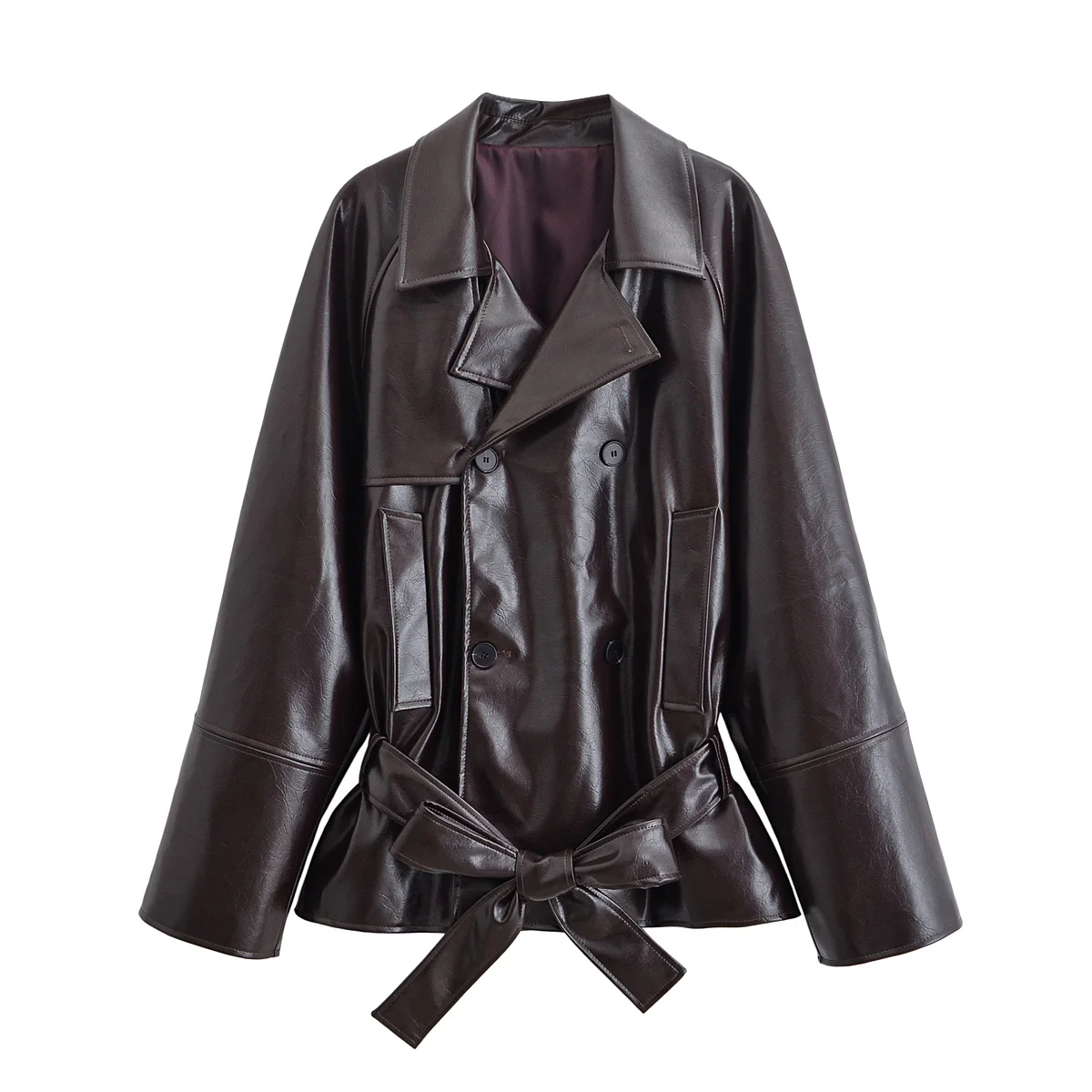 iny Vita-Cinching ort Pelle Jaet Donna Faionable Versatile Autunno Nuovo arrivo 2025 Sle Calda fibra di poliestere