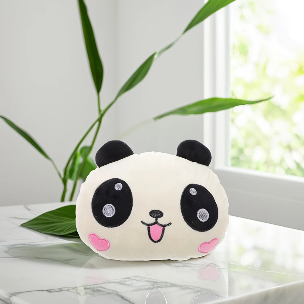 

2 Pcs Car Headrest Pillow Panda Compatible Artificial Pillows Neck for Driving