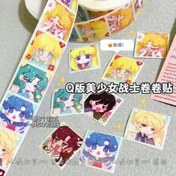 Sailor Moon Kawaii Stickers Aesthetic New Party Label Seal Planner Paster Anime Cute Stationery Adhesive Tape Kids DIY Toys Gift