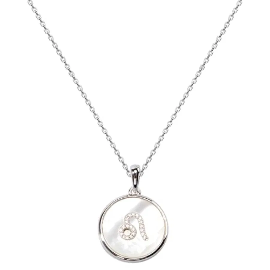 

925 Sterling Silver Round Necklace with Twelve Constellations for Women
