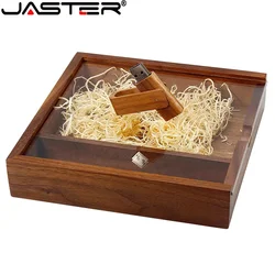 JASTER przezroczysta akrylowa pokrywa Album fotograficzny pamięć USB 2.0 Pendrive 64GB 128GB 16GB 32GB fotografia ślubna (170*170*35 MM)