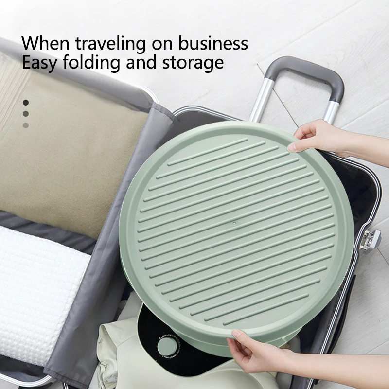 เครื่องซักผ้ามินิพับได้ในถังขนาดเล็ก AC110-240V สำหรับทารกเครื่องซักผ้าบรรจุน้ำได้ในครัวเรือนพลาสติกไฟฟ้าขนาด4กก.