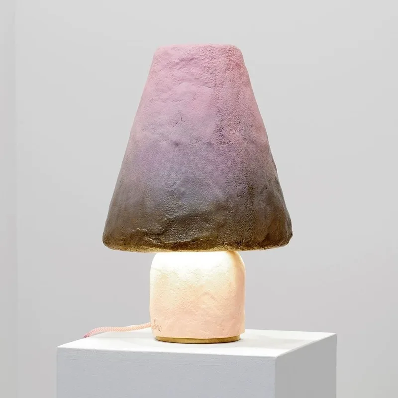 Retro plaster table lamp, designer color creative decorative lamp, living room bedroom romantic atmosphere bedside lamp