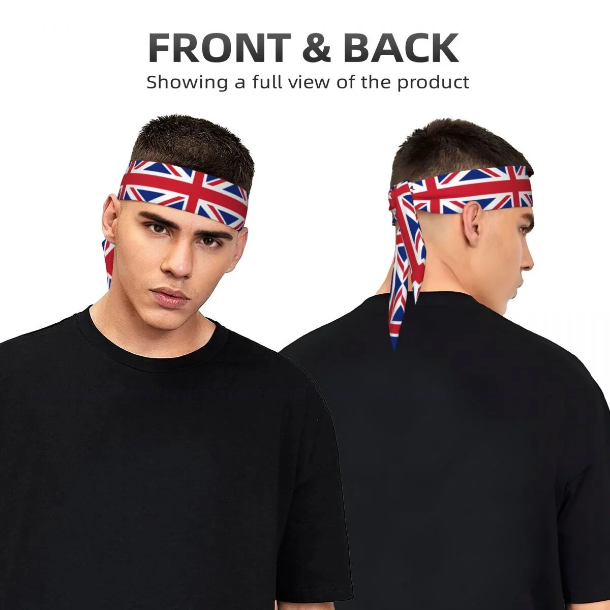 Bandanas Hairband Head Tie United Kingdom Flag Sports Headband for Running Tennis Karate Athletics Brief Style