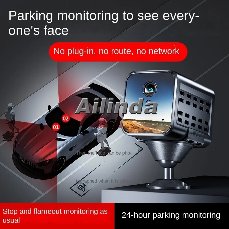 Camera Car 4G Wireless 24-hour Parking Monitoring Anti-scratch Car Driving Recorder Installation-free Tracking-free Plug-in