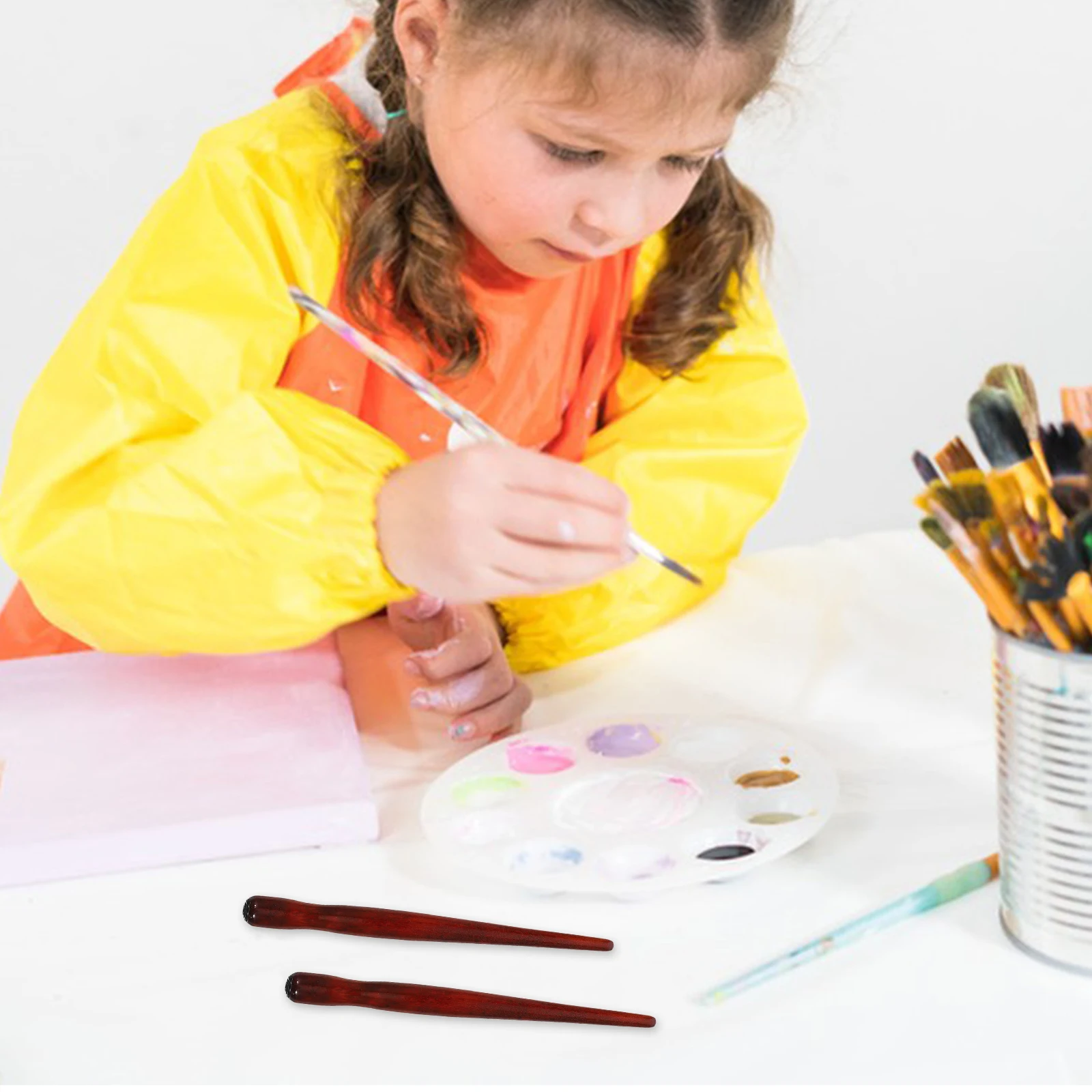 

2pcs Wooden Dip Pen Holder Smooth Comfortable Calligraphy Nib Holder For Drawing Painting Writing Craft Art Supplies