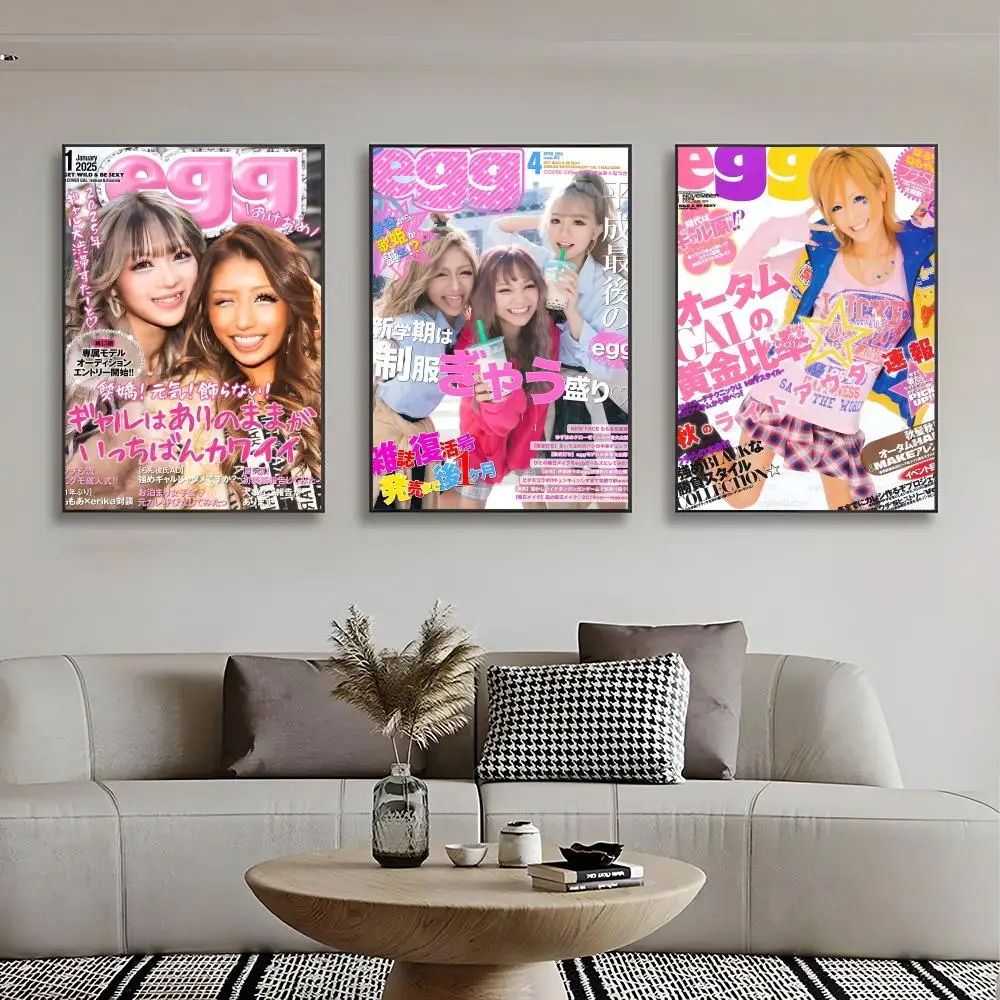 Revista de moda Popular, póster de huevo electrónico, carteles, pegatina de papel Kraft Retro, bricolaje, habitación, Bar, cafetería, arte estético, pintura de pared