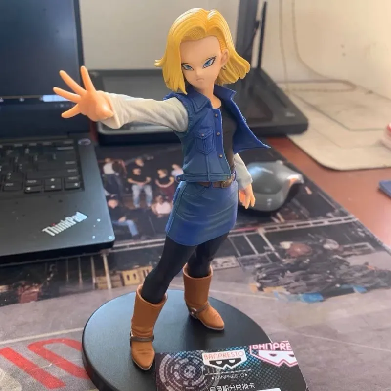 

Фигурки героев аниме Dragon Ball Z Bandai, оригинальные экшн-фигурки на Android 18, Коллекционная модель соперника, кукла, подарки для детей