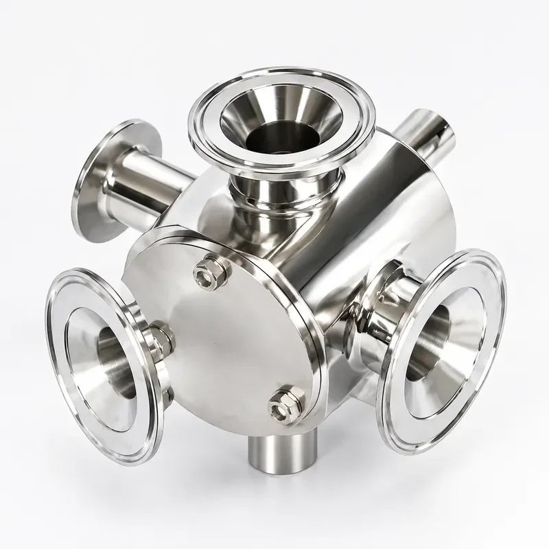 Three Way Rotary Pneumatic Filling Machine Quick Installation Paste Valve Packaging Machinery Parts High Cleanliness