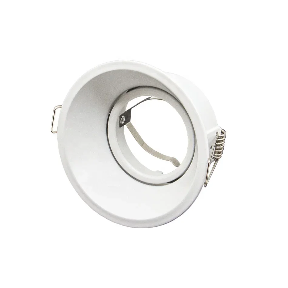 85mm Cut Out MR16GU10 Round Simple Design Down Light Housing Spotlight Fixture White Black Recessed  Led Lamp Downlight Fitting