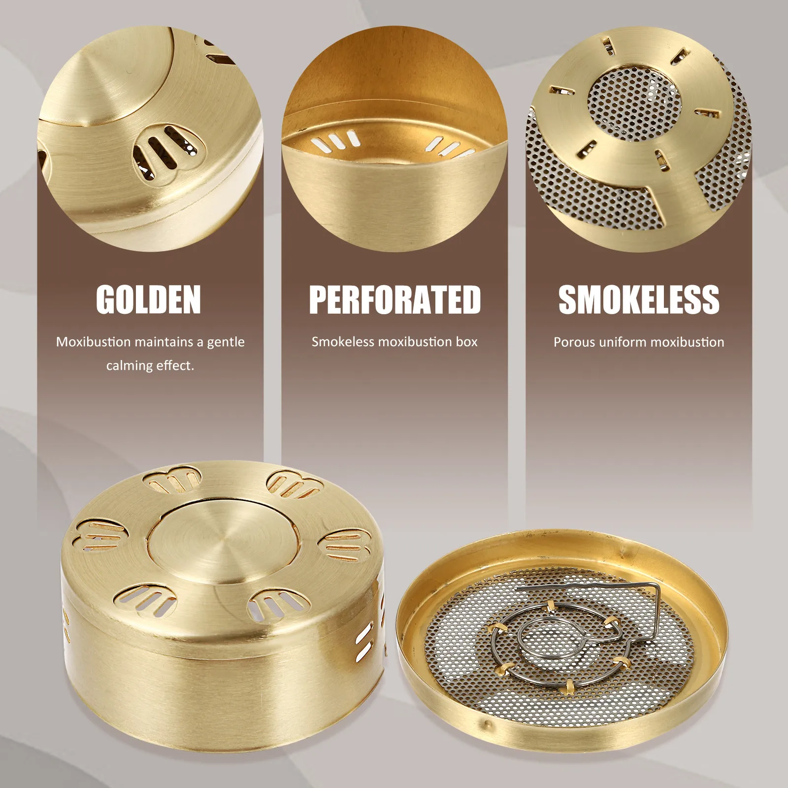 

Портативная медная коробка для моксотерапии без дыма, для регулирования функций организма