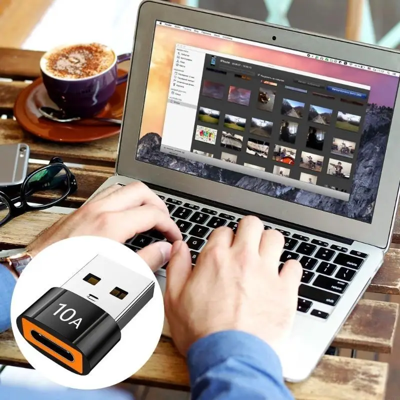 

Multidevice Compatible USB -USB C Adapter быстрое зарядное устройство для мобильных ноутбуков, заряжающих адаптер мужчины к