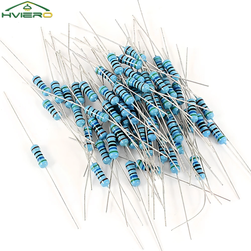 100Pcs 560 Ohm Resistors 1% 1/4W Cylinder Ideal Carbons Direct Insertion For LEDs Bulk Braiding Film Powerful Protection Circuit