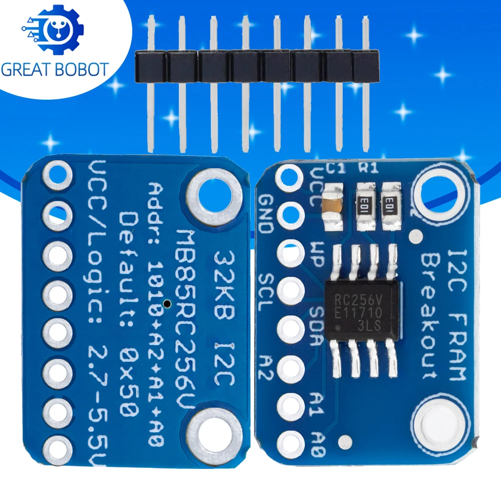 MB85RC256V Memory IC 32KB Development Tools I2C Non-Volatile FRAM Breakout Board Module for IoT Sensor Devices