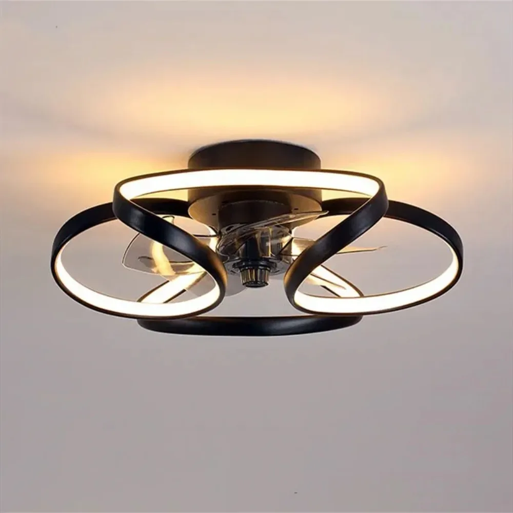 Imagem -02 - Luz de Teto Led com Controle Remoto do Aplicativo Ventilador Elétrico Invisível Moderno e Luxuoso Luz Criativa para Quarto e Sala de Estar