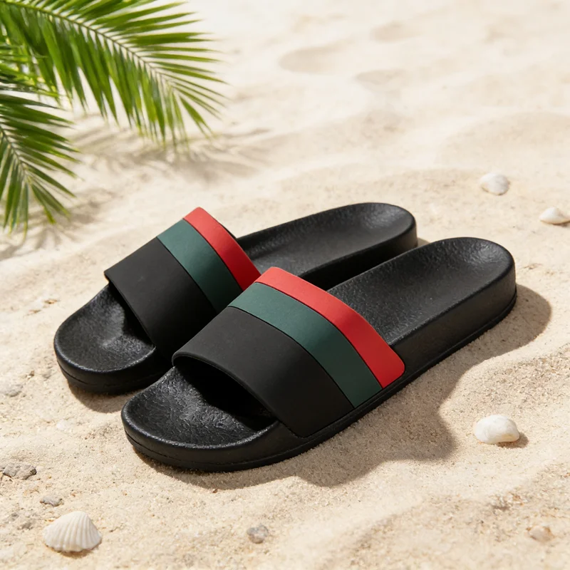 

Мужские модные тапочки без шнуровки, летние новые удобные дышащие легкие повседневные тапочки с мягкой подошвой и противоскользящим покрытием, пляжная обувь для улицы