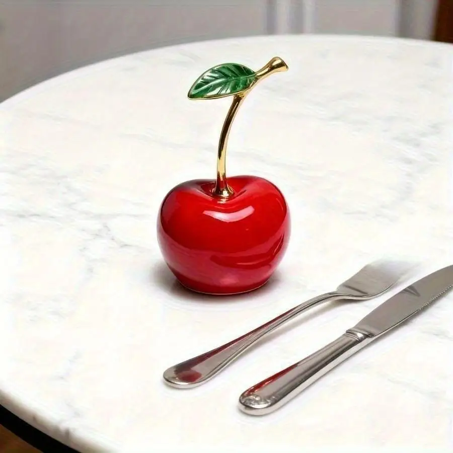1/5/10/20/50/100pcs A simulated crystal cherry statue, 1 piece, a chic decorative item for display at home and on tables, perfec
