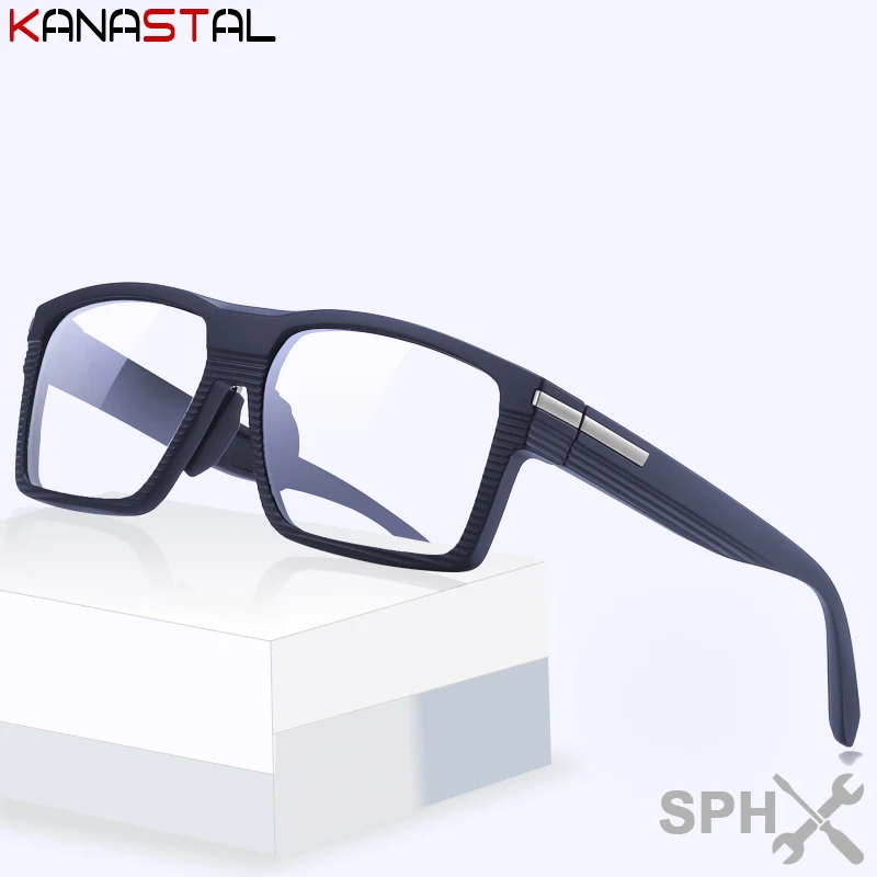 

Men Reading Glasses Blue Light Blocking CR39 Optical Lenses Prescription Myopia Presbyopic Eyewear TR90 Retro Eyeglasses Frame