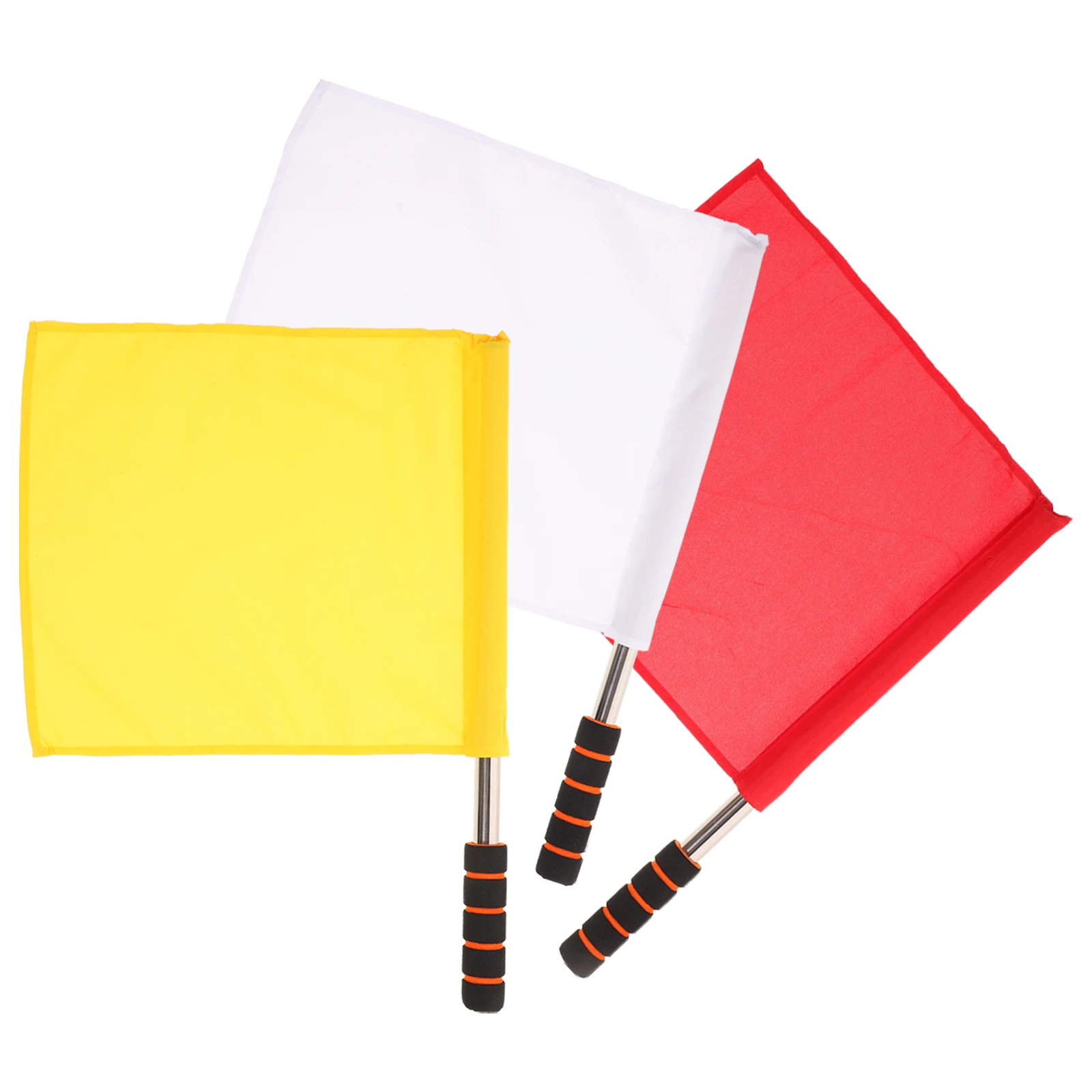 

3 Pcs Traffic Control Flag Signal Flags Referees Conducting Soccer Football Accessories Tools Sports Equipment Hand