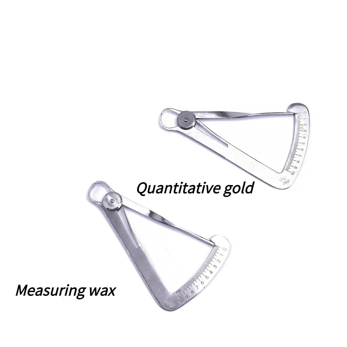 Pied à coulisse de mesure dentaire en acier inoxydable, vernier en métal, outil de règle de mesure d\'épaisseur, alerte dentaire, laboratoire