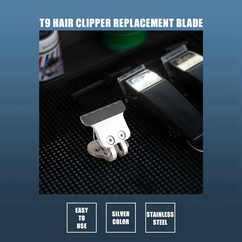 HOT!T-Shaped Hair Clipper Blade With Stand T9 Blade Trimmer Replacement Head Replacement Clipper Head