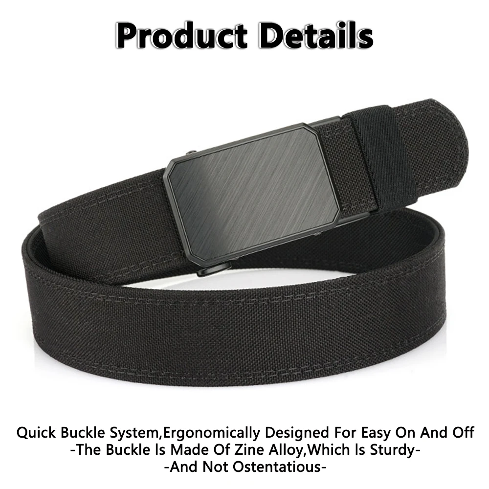 TUSHI New Hard Tactical Belt for Men 1100D Nylon Sturdy Metal Buckle Gun Belt Military Belt Outdoor Girdle IPSC Accessories Male