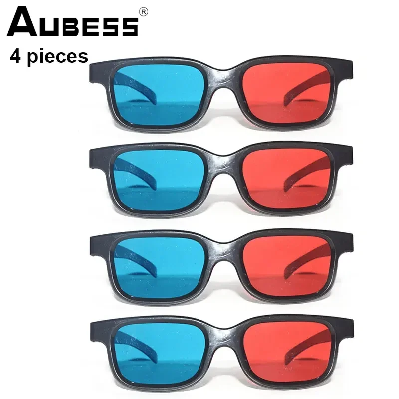 Universal Black Frame Red Blue Cyan Anaglyph 3D Glasses 0.2mm Cheap 3D Glasses For LED Projector Movie Game DVD 3D Glasses