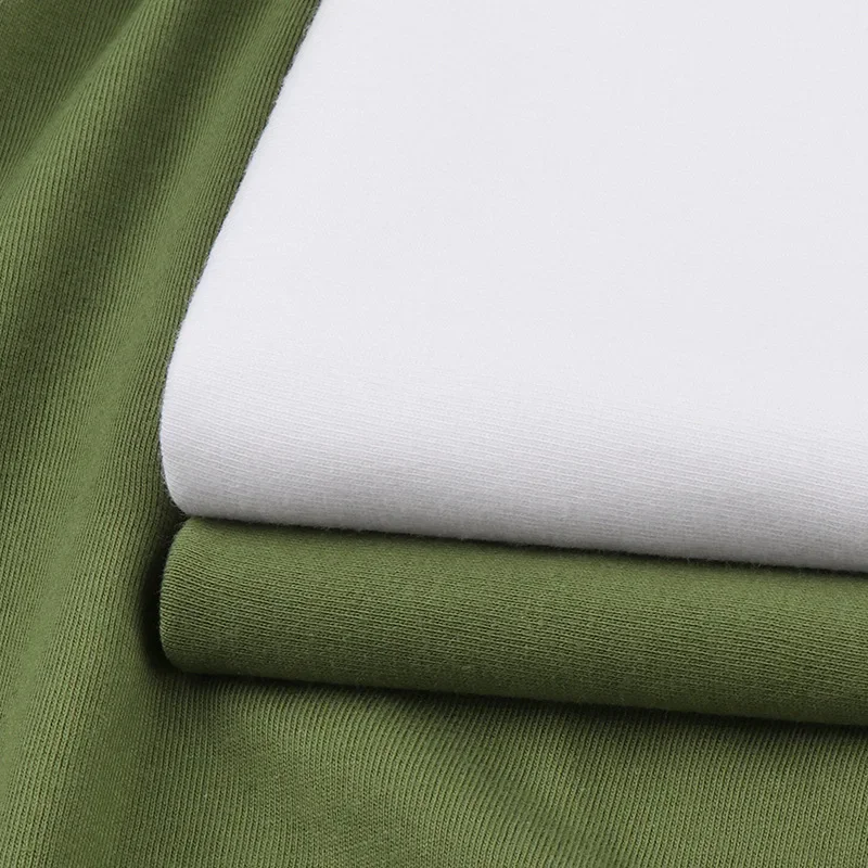 تي شيرت ثقيل الوزن من القطن الخالص بأكمام قصيرة للجنسين كاجوال بنمط أساسي فضفاض مناسب لربيع وصيف #3