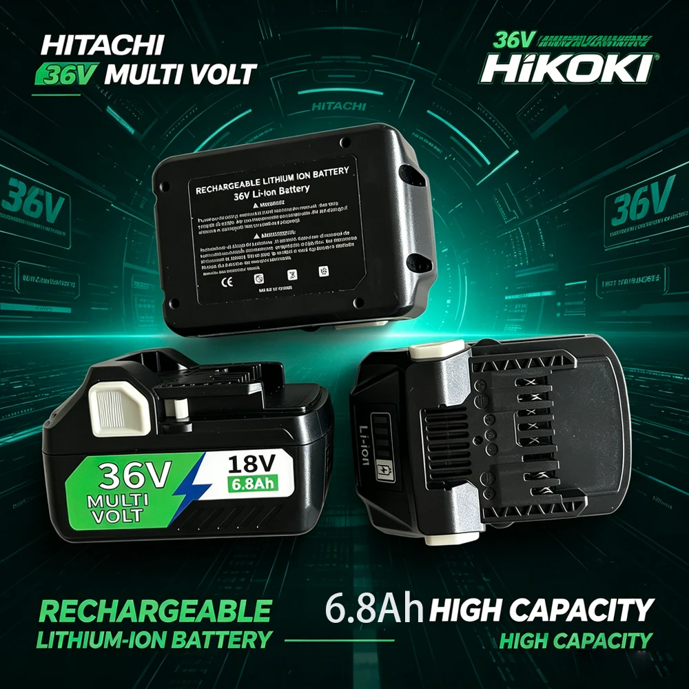 

High Performance 18V 6.8Ah/36V Li-ion Battery for Hitachi HiKOKI BSL1830 BSL1815 BSL1840 Cordless Wireless Tools