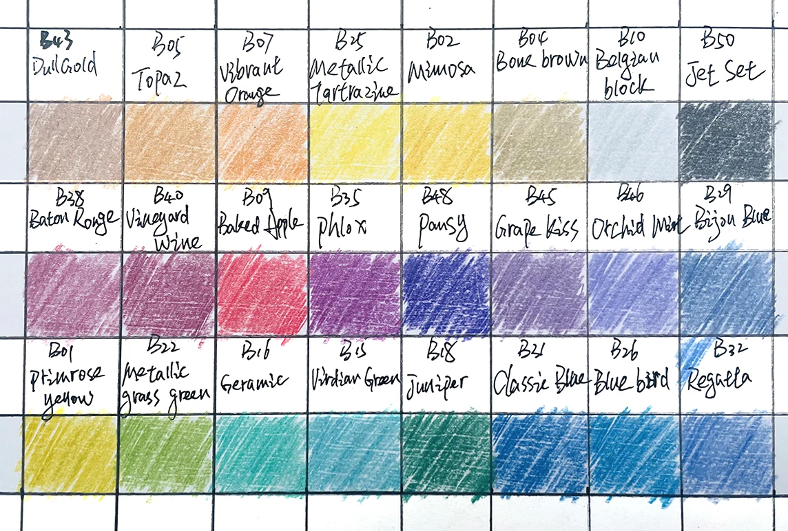 Imagem -05 - Brutfuner-lápis de Desenho Colorido Metálico Conjunto de Lápis Lápis Macio para Artista Arte Estudantil Novo 24 Cores