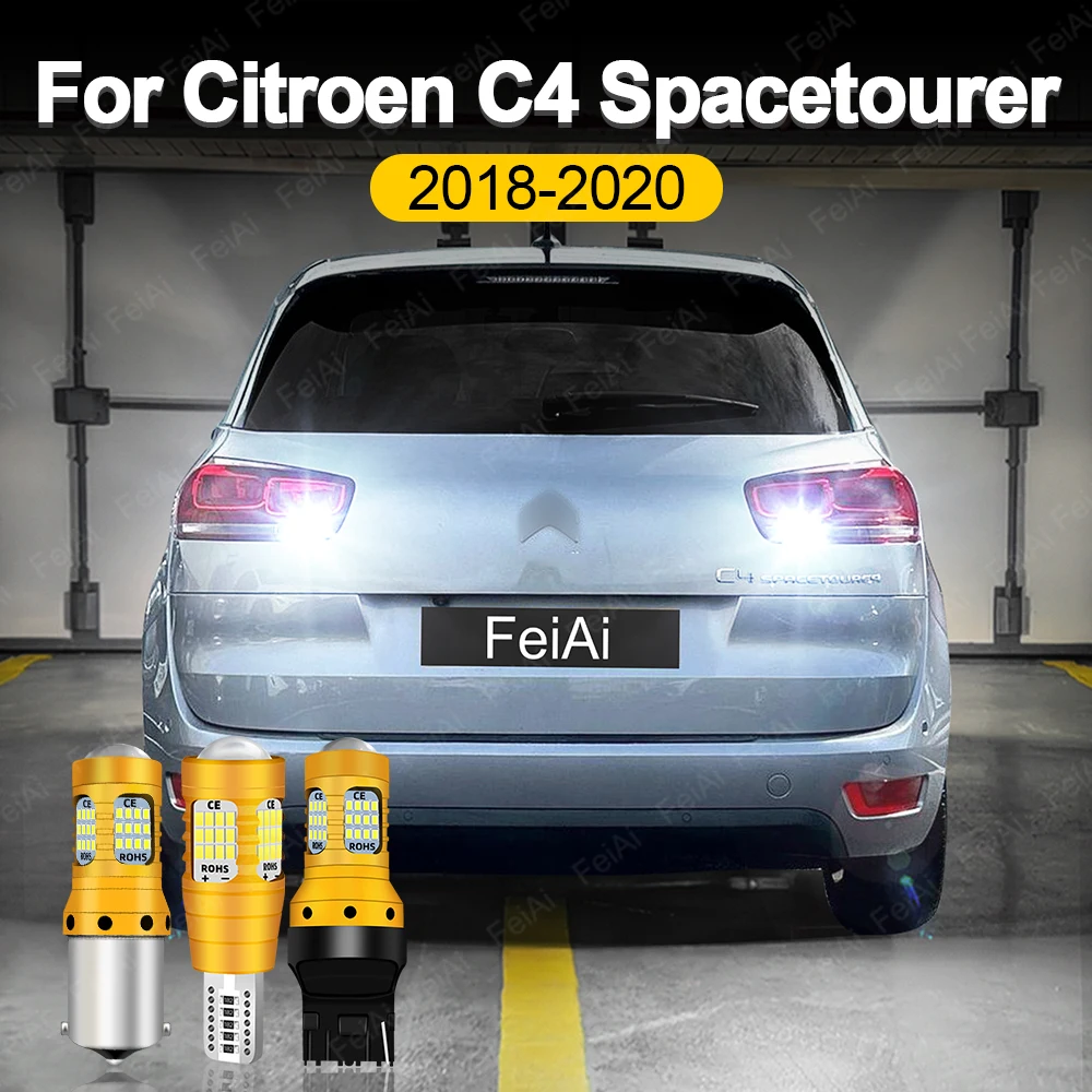 Luces LED de marcha atrás para Citroen Grand C4 Spacetourer 2018 2019 2020 accesorios de sintonización Spacetourer bombilla de respaldo de luz de marcha atrás