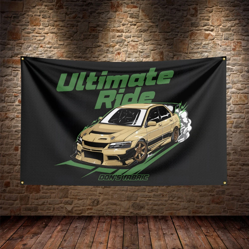 3x5 Ft JDM Racing Car Flag Polyester Printed Car Flags