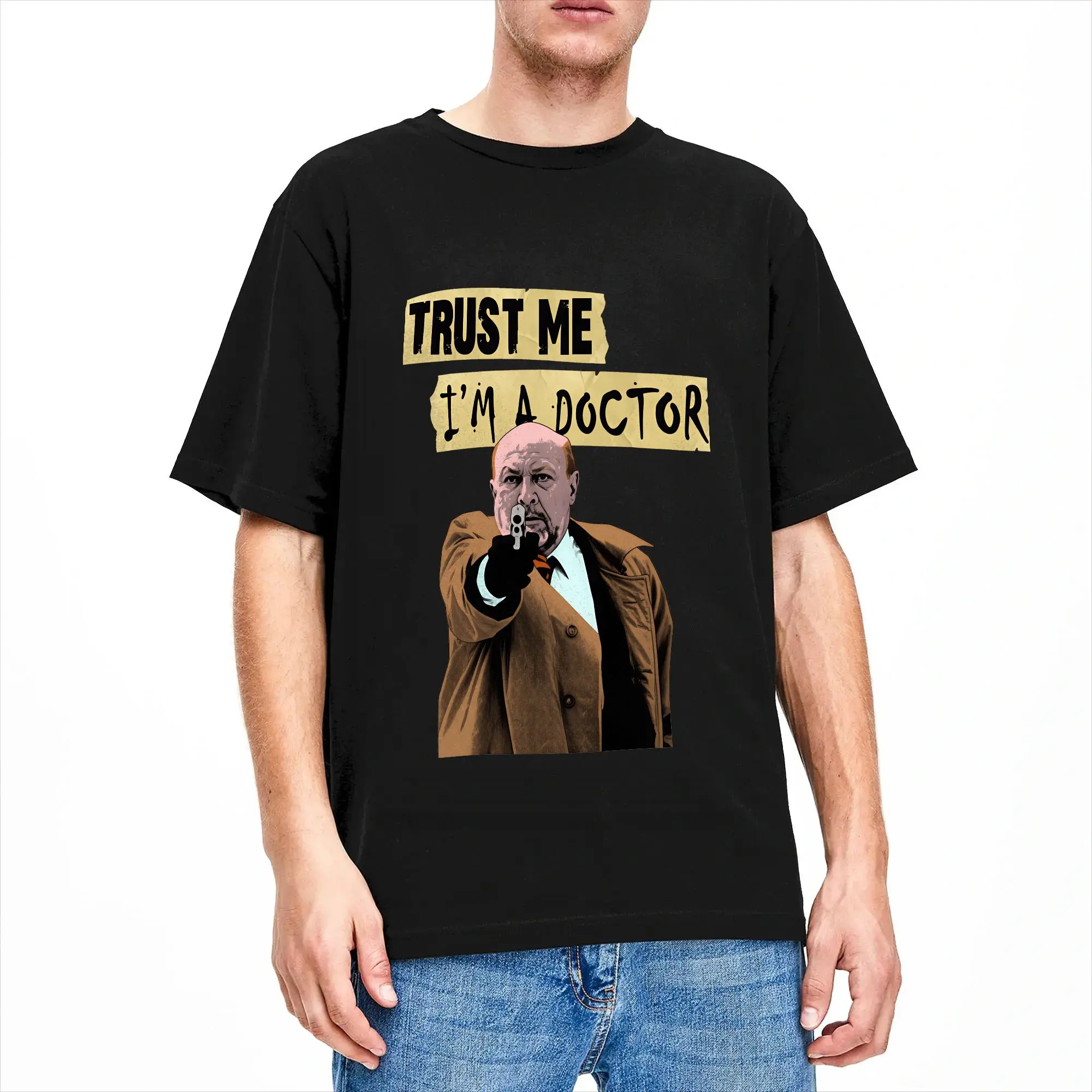 Dr Loomis Trust Me I'm a Doctor T-Shirt Men  Vintage T-Shirts Summer Crew Neck Harajuku Tee Shirt Pattern Plus Size Tops