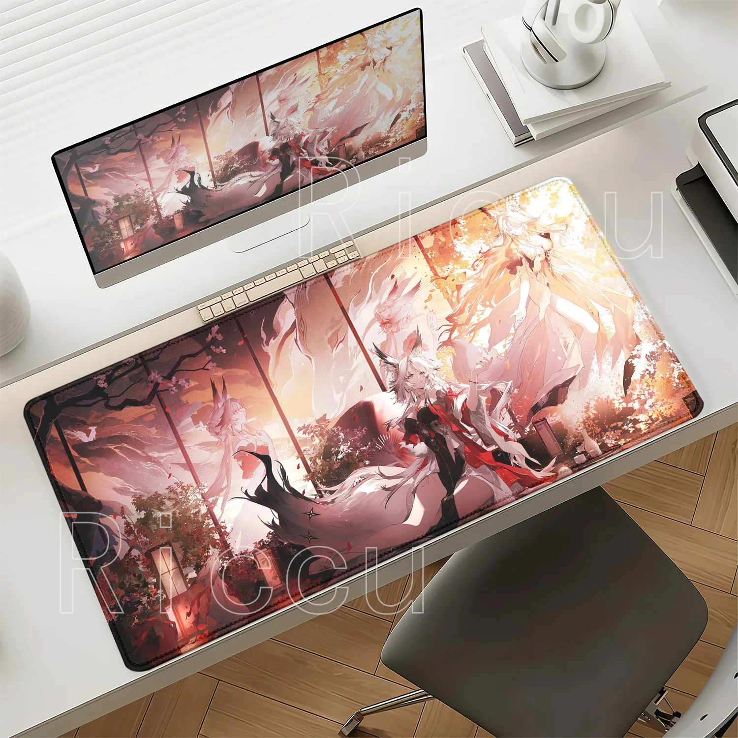WuWa Hsin Wuthering Waves Mouse Pad XXL PC Gaming Overlock XXL Mousepad Large Non-Slip Base Keyboard Office HD Printing Desk Mat