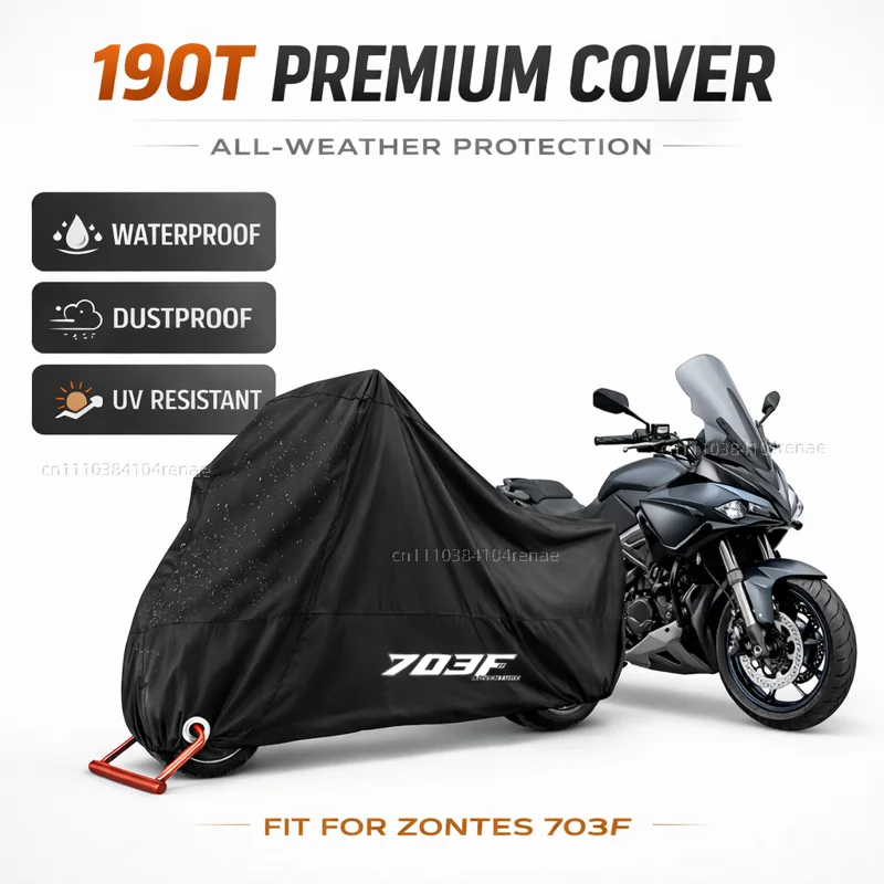 

Чехол для мотоцикла Zontes 703F 703 F 2025 190T, водонепроницаемый, пылезащитный, с защитой от ультрафиолета, всесезонный